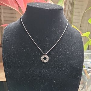 Silpada Silver Circle Pendant Necklace .925 Sterling